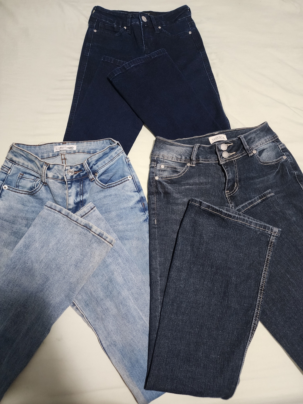 Bundle of 3 Flare Jeans Size 0 / XS - Dark, Medium & Light Wash
